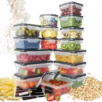 Dóza na potraviny Nádoby na potraviny 16 KS hermetické dózy + 6 Ks SILIKONOVÁ VÍČKA