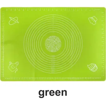 Kuchyňský vál Silikonová podložka na válení těsta | kuchyňská pomůcka - Zelený , 29x26