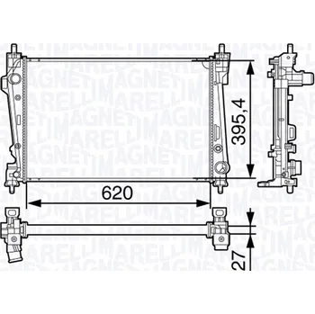 Motor automobilu Chladič, chlazení motoru MAGNETI MARELLI 350213131200