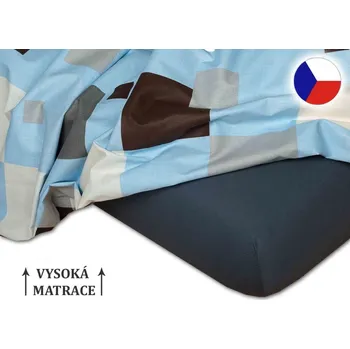 Prostěradlo Jersey prostěradlo na vysokou matraci 180x200x25 EXCLUSIVE Tmavě šedá