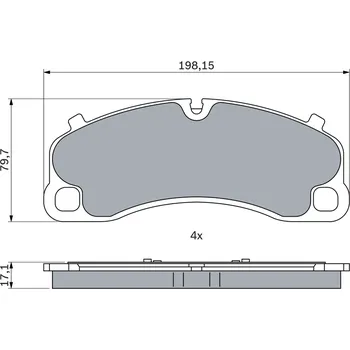 Brzdová destička Sada brzdových destiček, kotoučová brzda BOSCH 0 986 494 451