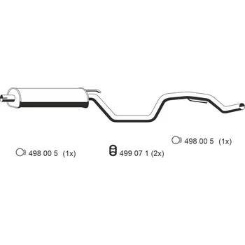 Auto-moto Střední tlumič výfuku ERNST 043113
