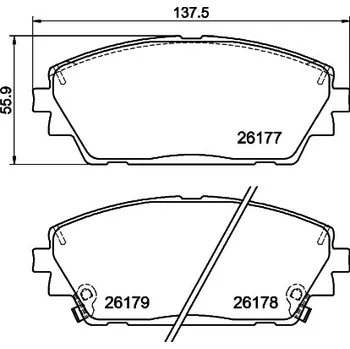 Brzdová destička Sada brzdových destiček, kotoučová brzda TEXTAR 2617701