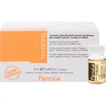 Fanola Nourishing Leave-In Lotion hydratační a vyživující ampulky pro suché a lámavé vlasy 12 ml pro ženy