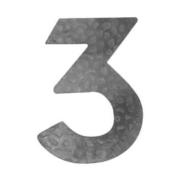 Domovní číslo číslo domové 3, 170x90mm zdobené, bez povrchovej úpravy