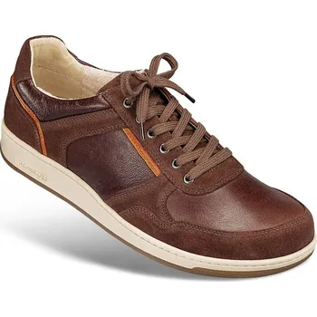 Pánská zdravotní obuv Pánské šněrovací tenisky, hladká useň, hnědá: 42