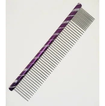 Péče o srst a drápky ChD Kovový hřeben 25 cm fialový 20/80 hroty 34 mm