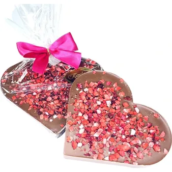 Čokoláda Čokoláda mléčná - Srdce s ovocem - Kamila Chocolates 100g