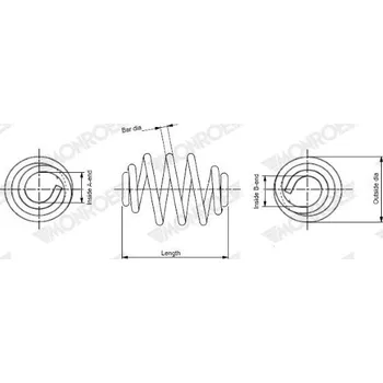 Pružina podvozku MONROE SN3631