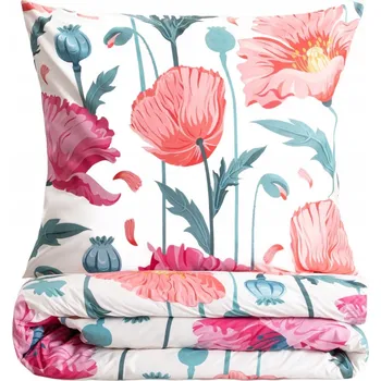 Povlečení Povlečení SELVA z mikrovlákna s květinovým vzorem 140x200 + 1*70x80 cm HOMLA