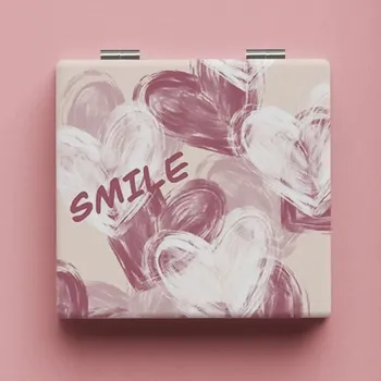 Kosmetické zrcátko Kapesní kosmetické oboustranné zrcátko vzorované | kosmetické doplňky - Styl 4