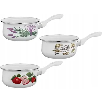 Hrnec Rendlík smaltovaný dekor smalt pleszew 16 CM 1,4 L