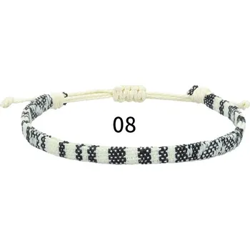 Náramek Kotníkový pletený barevný letní náramek | šperk - 8