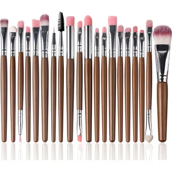 Kosmetický štětec Sada kosmetických štětců na líčení | kosmetické doplňky - Hnědá 20 ks