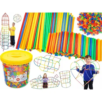 ostatní stavebnice Stavební brčka ChRLD HC-018-9C 900 kusů