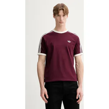 Pánské tričko Bavlněné tričko adidas Originals KQ9639 burgundské 93X, vel. S
