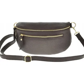 Kabelka Kabelka Vera Pelle z pravé semišové kůže, čokoládově hnědá, městská