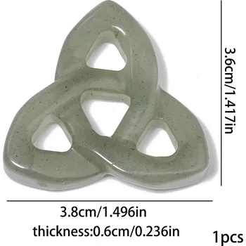 Přívěsek Keltský uzel z přírodního kamene | přívěsek, korálky - avanturín nefrit