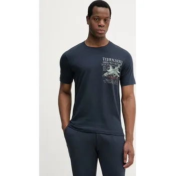 Bavlněné tričko Aeronautica Militare TS2537UJ00727 námořnická modř 59X, vel. XXL