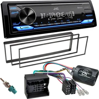 Audio Autorádio CITROEN C2 2006-2009 JVC KD-X382BT Bluetooth s instalační sadou a ovládáním volantu