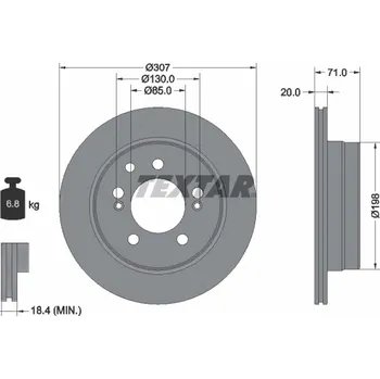 Brzdový kotouč Brzdový kotouč TEXTAR 92338503