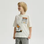 Reserved - Tričko s potiskem Goose Goose Duck - krémová - 988HR-01X - 988HR-01X-128