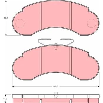 Brzdová destička Sada brzdových destiček, kotoučová brzda TRW GDB1114