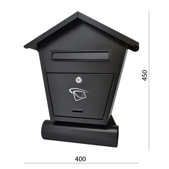 Železářství Poštovní schránka 400x450x70mm černá matná