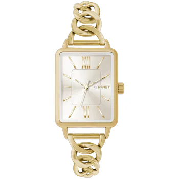 Hodinky MINET Zlaté dámské hodinky SIENA se zlatým ocelovým řemínkem MWL5420