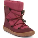 Dětské zimní zateplené barefoot boty FRODDO TEX TRACK WOOL Bordeaux Velikosti obuvi: 33
