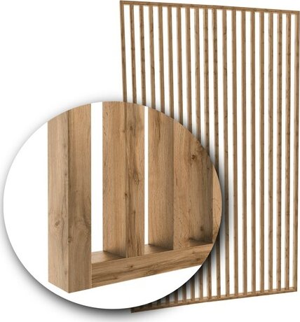 Lamelová dělící příčka na míru DUB WOTAN - Šířka 59 cm (zabaleno do 2 balíků)