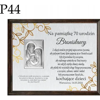 Obraz DÁREK K NAROZENINÁM 50 30 40 45 60 65 70 80 90 18 Stříbrný obrázek 25 x 20 cm Stříbrný obrázek