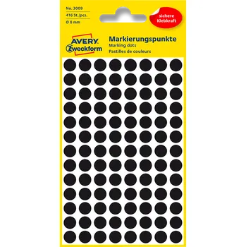 Samolepící etiketa very Zweckform 3009 černé 416 ks 8 mm