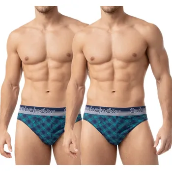 Slipy 2x Sportovní pánské slipy Atlantic pohodlné kalhotky bavlněné EEP-109 XXL