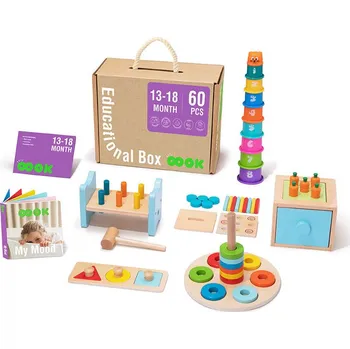 Hračka pro nejmenší Tooky Toy Edukační box Midi 13–18 měsíců 6 ks