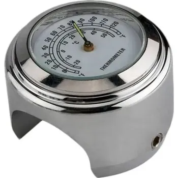 Vodotěsný analogový teploměr na motorku | moto příslušenství, doplněk motorky - Bílý