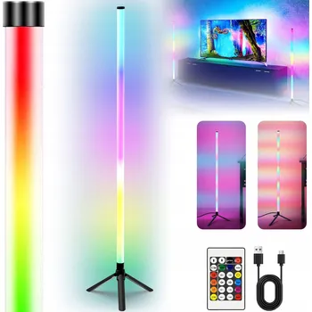 Stojací lampa Stojací lampa Bedee RGB LED s integrovaným LED zdrojem 5 W, bílá, černá
