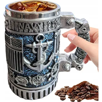 Hrnek Bedee Kovový hrnek z pryskyřice 330 ml