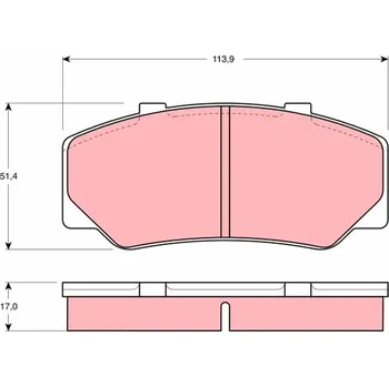 Brzdová destička Sada brzdových destiček, kotoučová brzda TRW GDB329