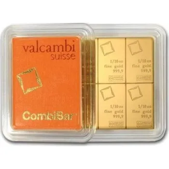 Sběratelství Zlatý slitek Combibar Valcambi 31,1 (10x1/10 Oz)