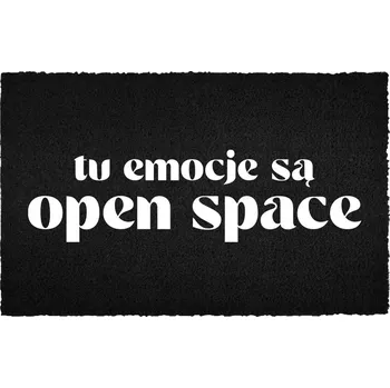 Rohožka Vstupní rohožka 40x60 cm černá kokosová s humorným motivem EMOCE OPEN SPACE