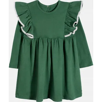 Dívčí šaty Dívčí šaty s dlouhým rukávem zelené Nicol, vel. 116
