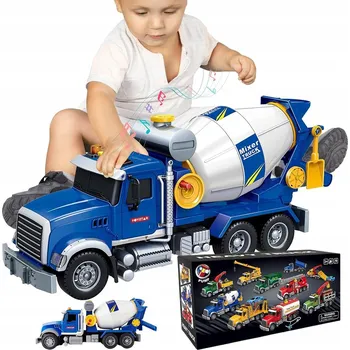 autíčko Autíčko Bezpečná Hračka Míchačka na Beton Vzdělávací Se Světly a Hudbou