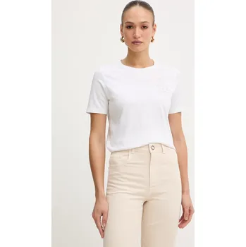 Bavlněné tričko Trussardi G1156000243N béžová 01X, vel. XL