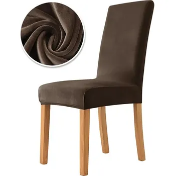 Potah na židli Luxusní elastický potah židle | bytové doplňky - Káva