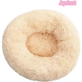 Pelíšek pro kočku Kulatý chlupatý pelíšek pro kočky | chovatelské potřeby - Meruňka , 60 cm