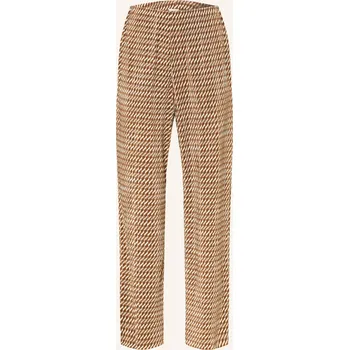 Dámské oblečení Calvin Klein Dámské Jerseyové Kalhoty S Plisováním, hnědá /...