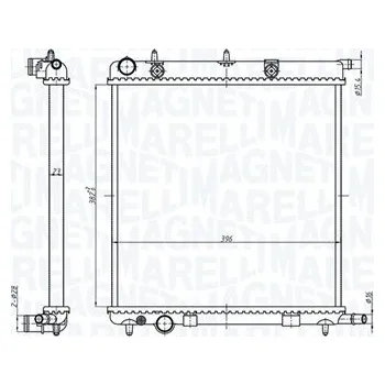 Motor automobilu Chladič, chlazení motoru MAGNETI MARELLI 350213819000