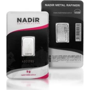 Stříbrný slitek 5 g Nadir Metal Rafineri