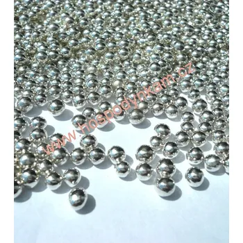 Jedlá dekorace na dort Cukrové zdobení - perličky stříbrné 50g